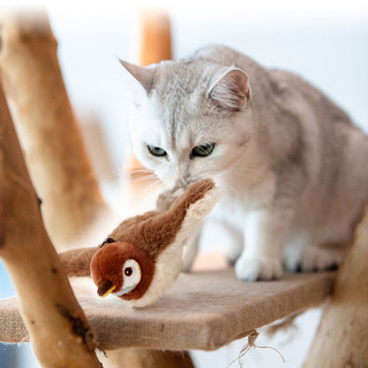 Aiitle Interactive Plush Flapping Bird Cat Toys