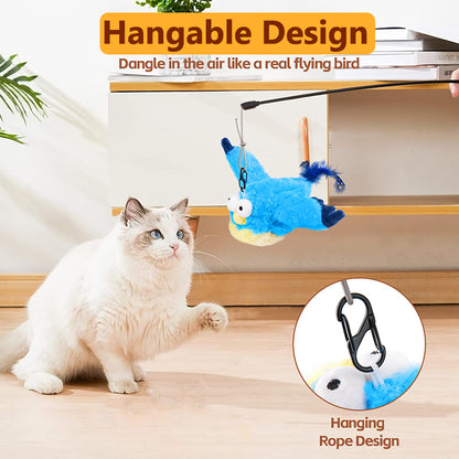 Aiitle Interactive Plush Flapping Bird Cat Toys