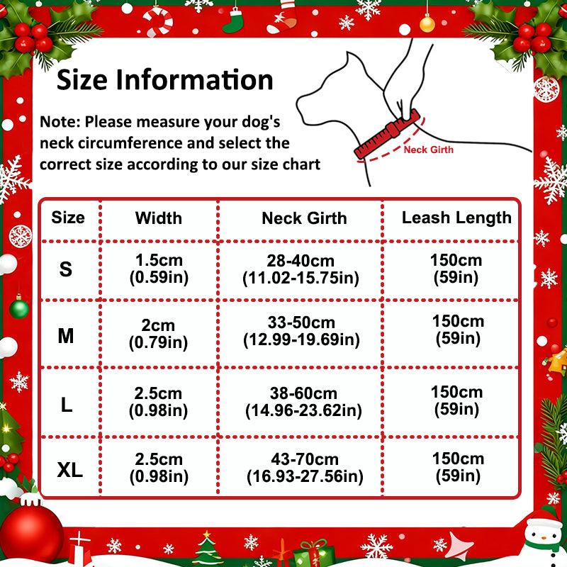 Aiitle Adjustable Christmas Dog Collar Red Santa
