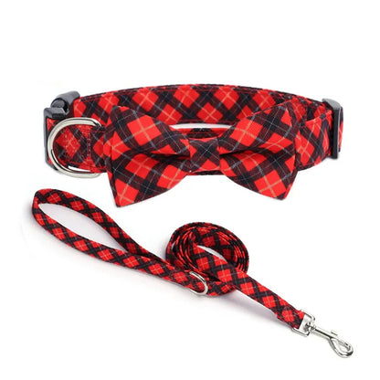 Aiitle Adjustable Christmas Dog Collar Green Snowflake