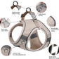 Aiitle Step in Mesh Small Dog Harness with Leash Set Beige