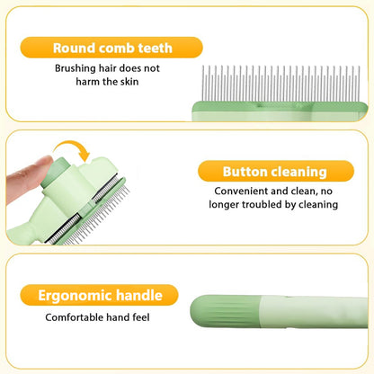 Aiitle Self-Cleaning Cat Dog Hair Remove Comb