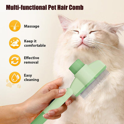 Aiitle Self-Cleaning Cat Dog Hair Remove Comb