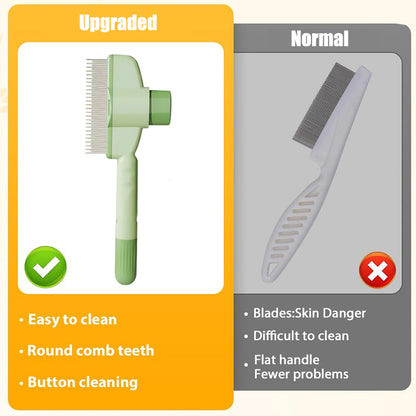 Aiitle Self-Cleaning Cat Dog Hair Remove Comb