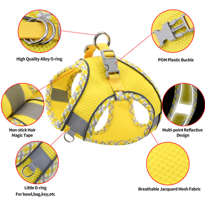 Aiitle Step in Breathable Air Mesh Dog Harness Yellow