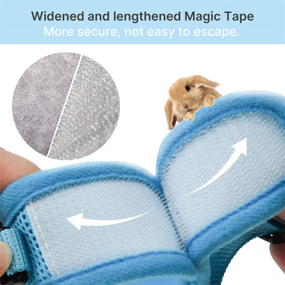 Aiitle Mesh Breathable Rabbit Harness and Leash Set Lightweight Adjustable