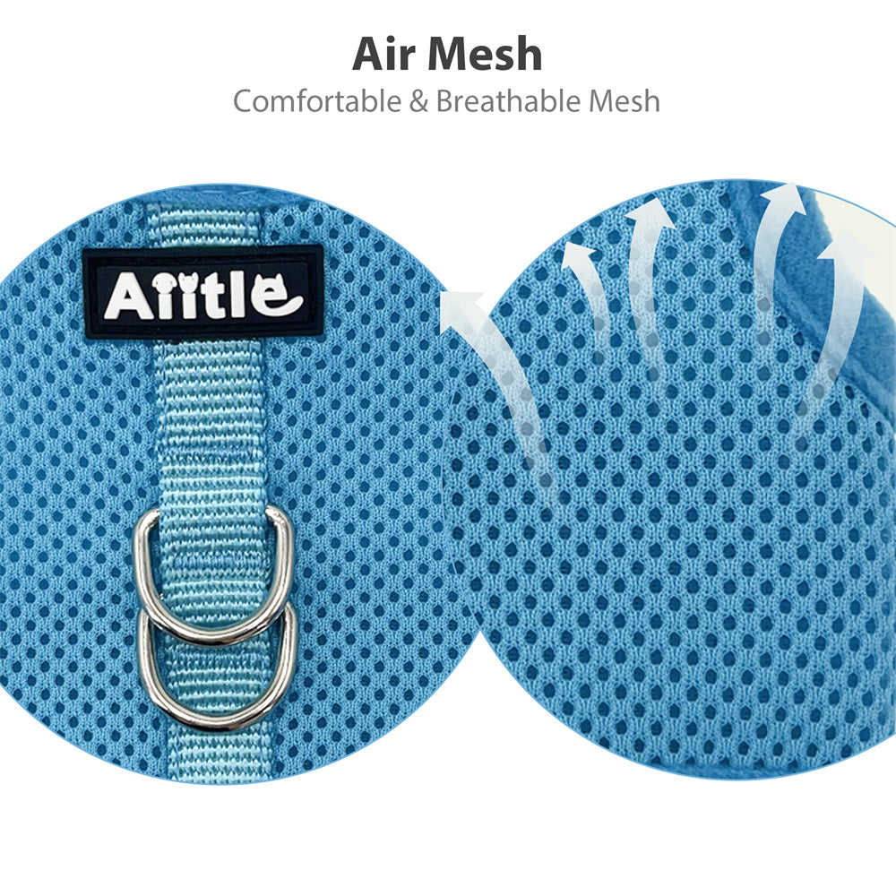 Aiitle Mesh Breathable Rabbit Harness and Leash Set Lightweight Adjustable