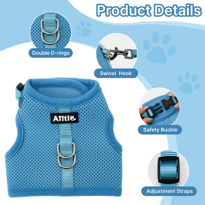 Aiitle Mesh Breathable Rabbit Harness and Leash Set Lightweight Adjustable