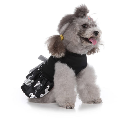 Aiitle Dog Halloween Black Ghost Costume