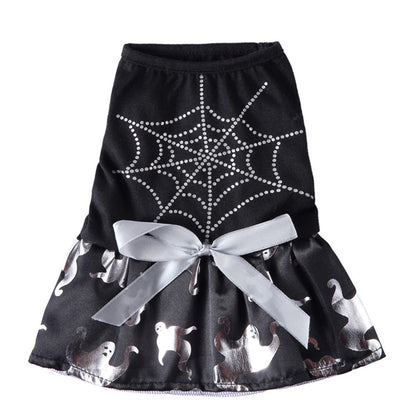 Aiitle Dog Halloween Black Ghost Costume
