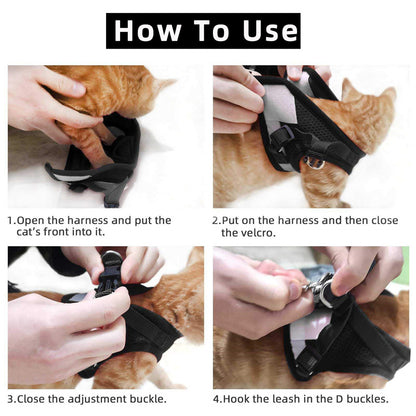 Aiitle Adjust Breathable Pet Harness Leash Set