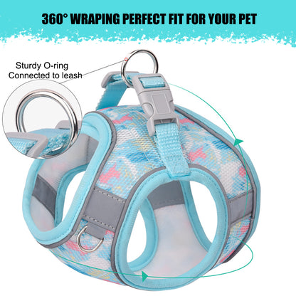 Aiitle Colorful Printed Mesh Dog Harness