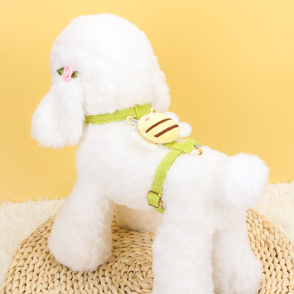 Aiitle Cute Bee 3D Pet Harness Leash Set