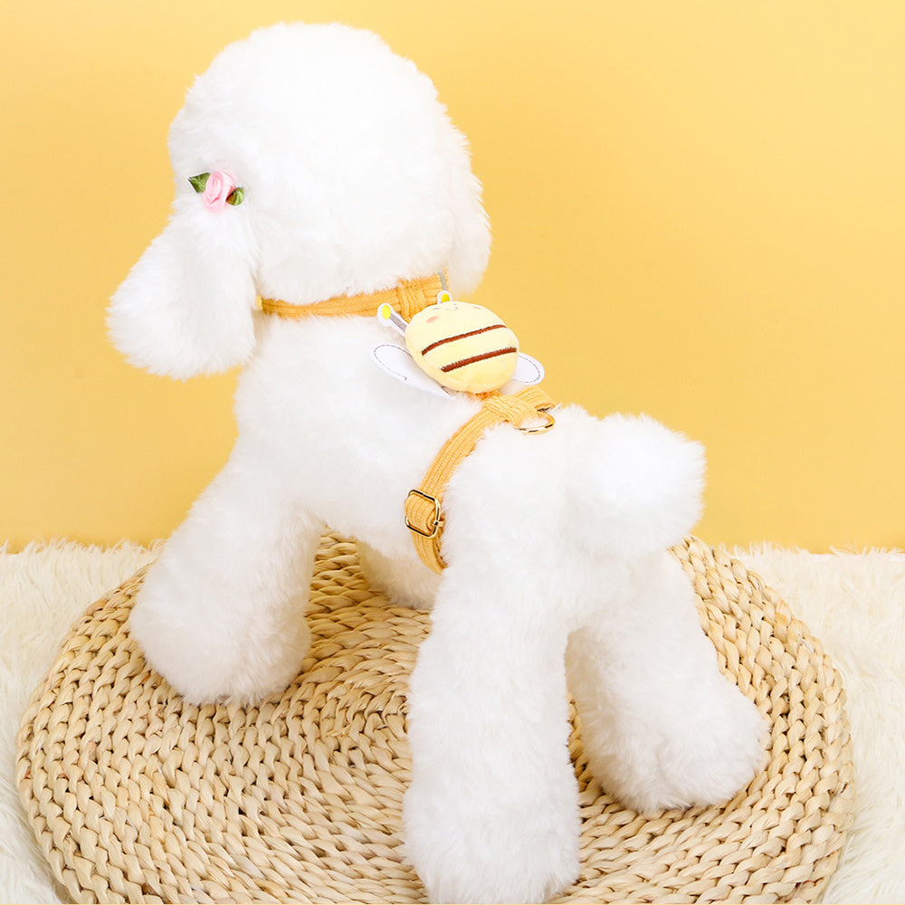 Aiitle Cute Bee 3D Pet Harness Leash Set