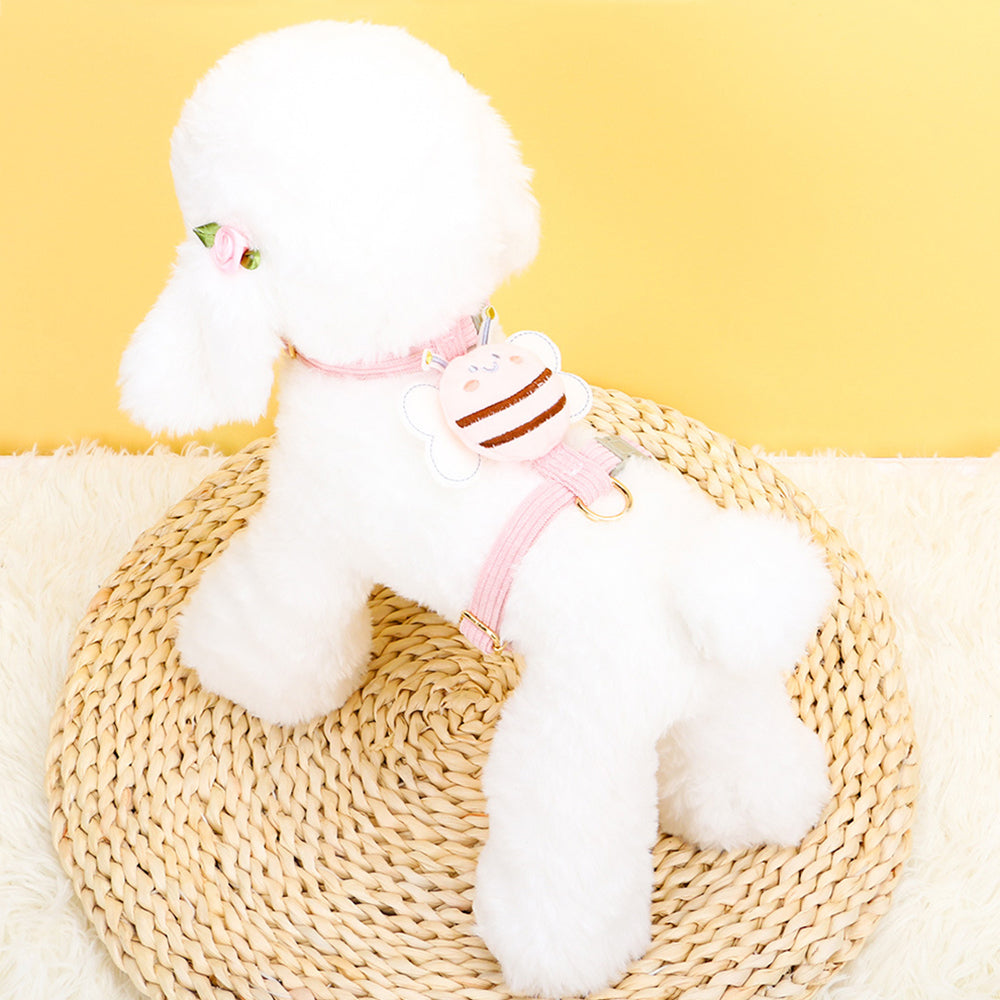 Aiitle Cute Bee 3D Pet Harness Leash Set