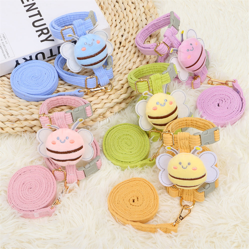 Aiitle Cute Bee 3D Pet Harness Leash Set
