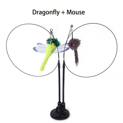 Aiitle Double Wand Suction Cat Toys