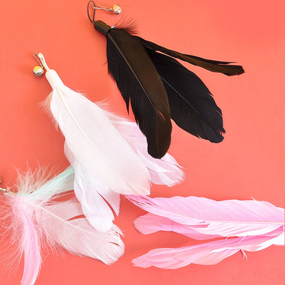 Aiitle Interactive Cat Teaser Feather Wand Toy with Suction Cup