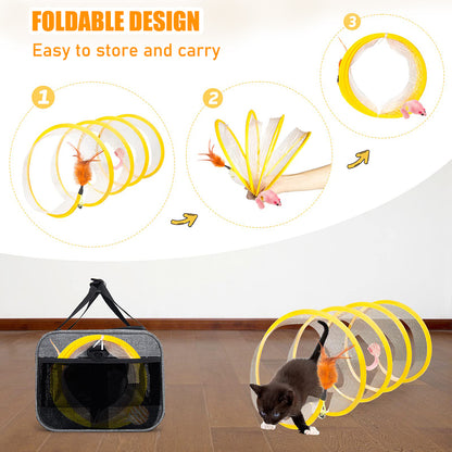 Aiitle Foldable Cat Spiral Tunnel