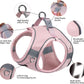 Aiitle Step in Mesh Small Dog Harness with Leash Set Pink