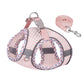 Aiitle Plaid Border Reflective Mesh Dog Harness Lavender
