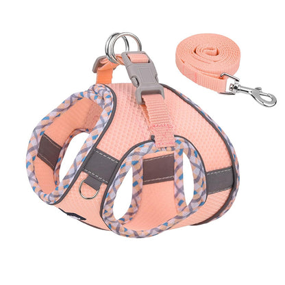 Aiitle Step in Breathable Air Mesh Dog Harness Brown Beige
