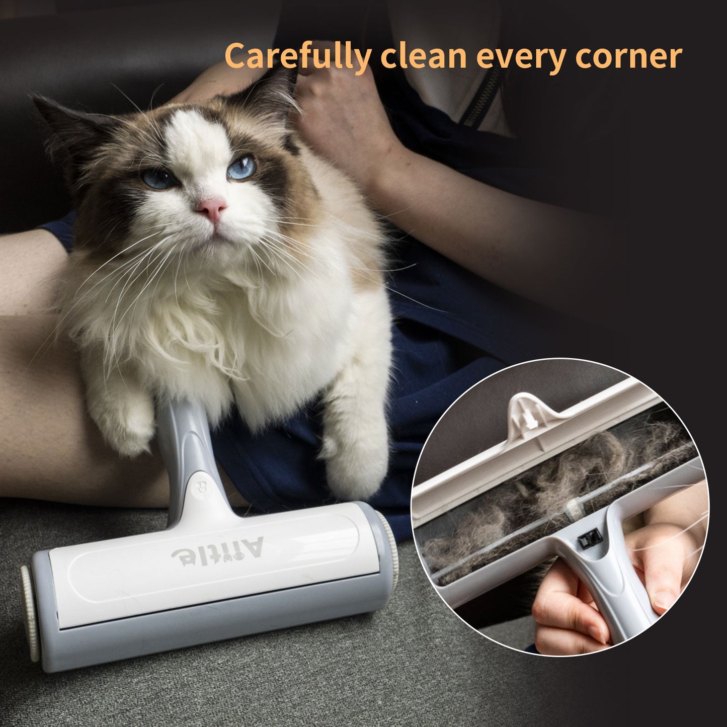 Aiitle Pet Hair Remover - Reusable Cat and Dog loose Hair Remover | AIITLE